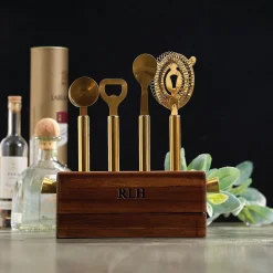 Acacia Sidecar Brass Personalized Barware