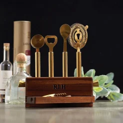 Acacia Sidecar Brass Personalized Barware
