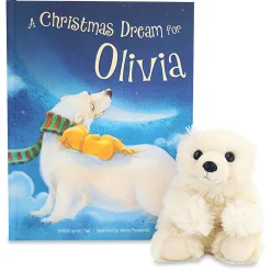 A Christmas Dream For Me with Plush Polar Bear Personalized Storybook