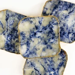 Agate Marble Glass Coaster by Zodax