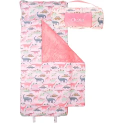 All-Over Pink Dino Print Personalized Nap Mat by Stephen Joseph®