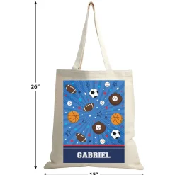 All Sport Personalized Canvas Tote