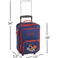All Sports 18" Personalized Rolling Luggage