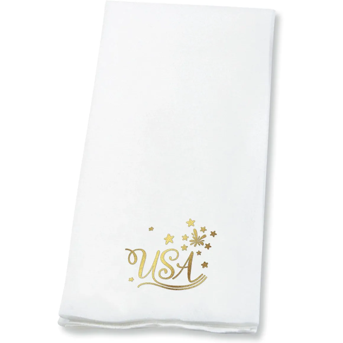 Americana Foil Stamped Disposable Hand Towels