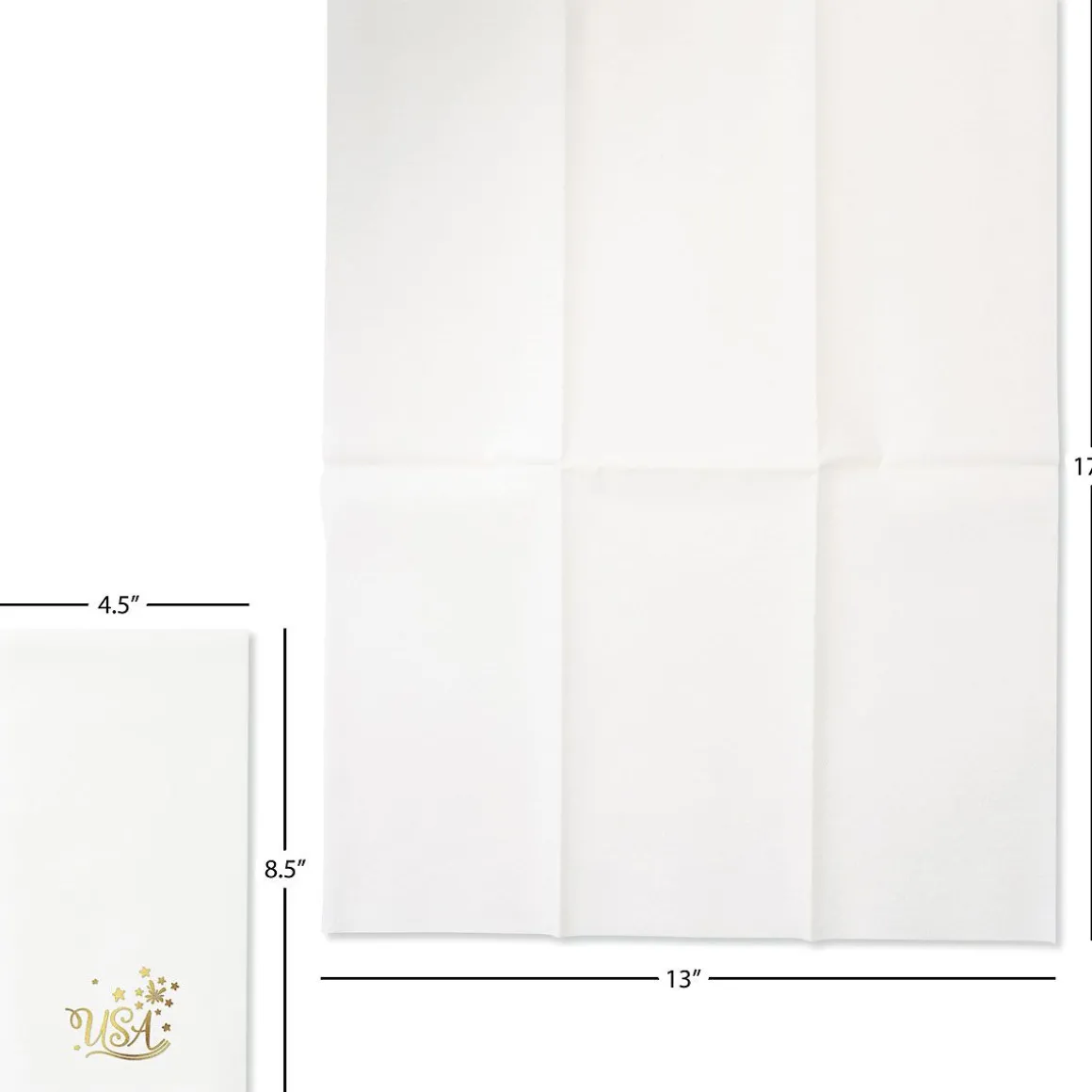 Americana Foil Stamped Disposable Hand Towels