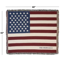 American Flag Personalized Blanket