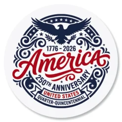 America 250th Anniversary Rolled Stickers