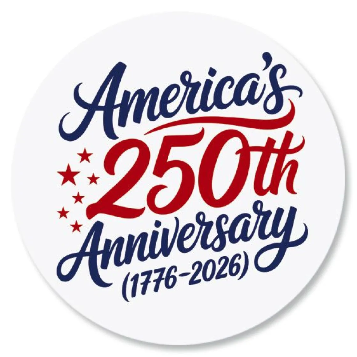 America 250th Anniversary Rolled Stickers