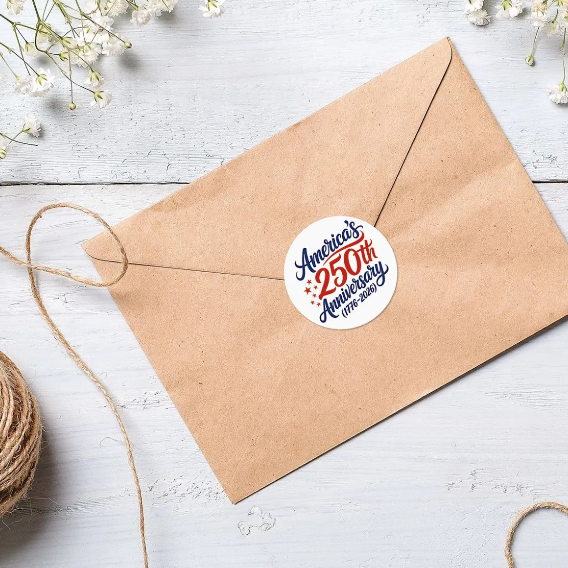 America 250th Anniversary Rolled Stickers