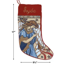 Angel Heirloom Needlepoint Personalized Christmas Stocking