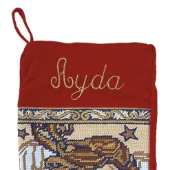 Angel Heirloom Needlepoint Personalized Christmas Stocking