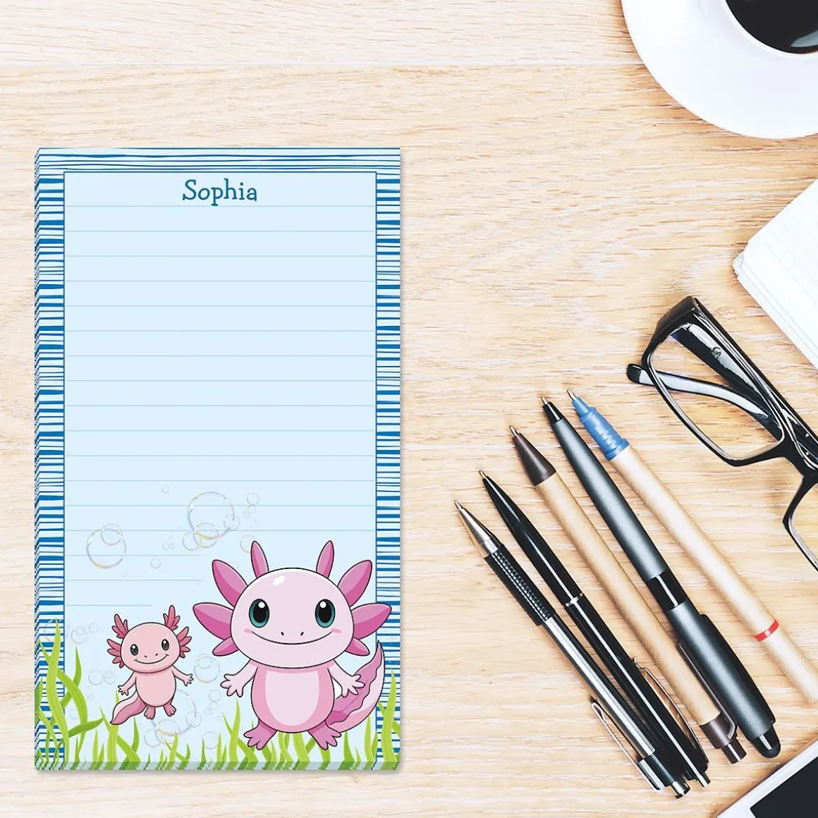 Axolotl Personalized Notepad