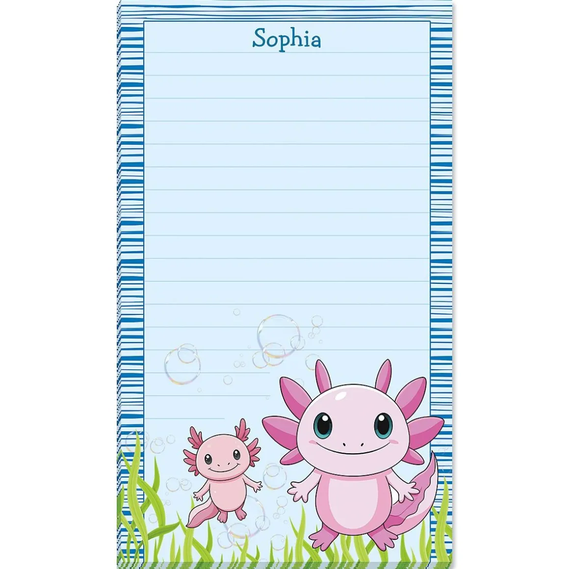 Axolotl Personalized Notepad