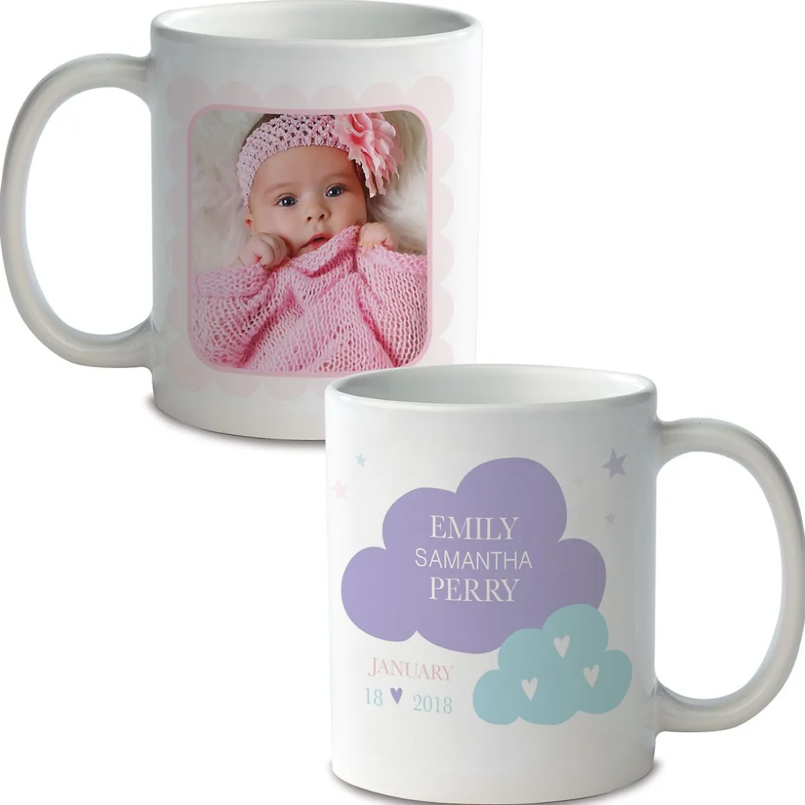Baby Girl Personalized Photo Mug