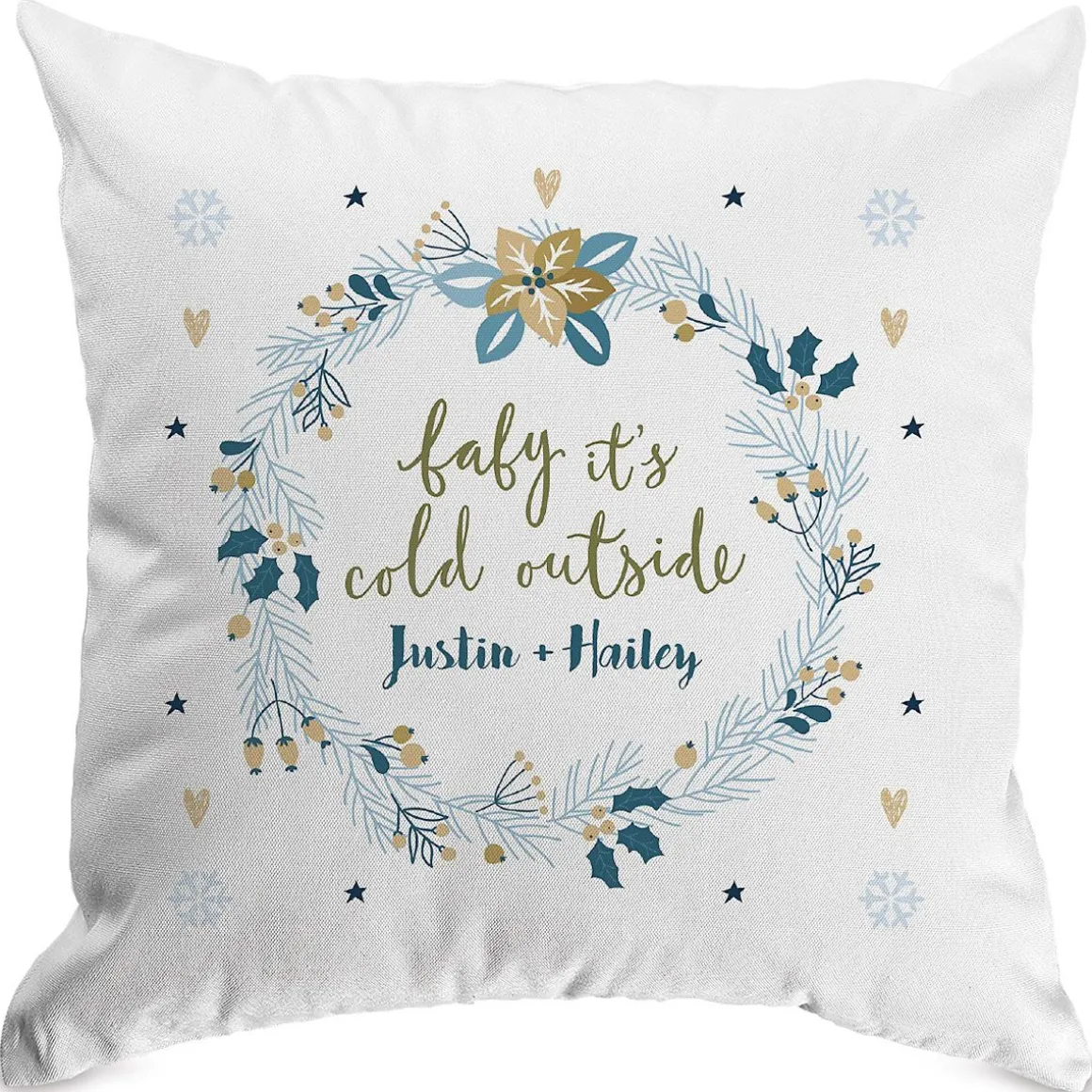 Baby It's Cold Personalized Pillow
