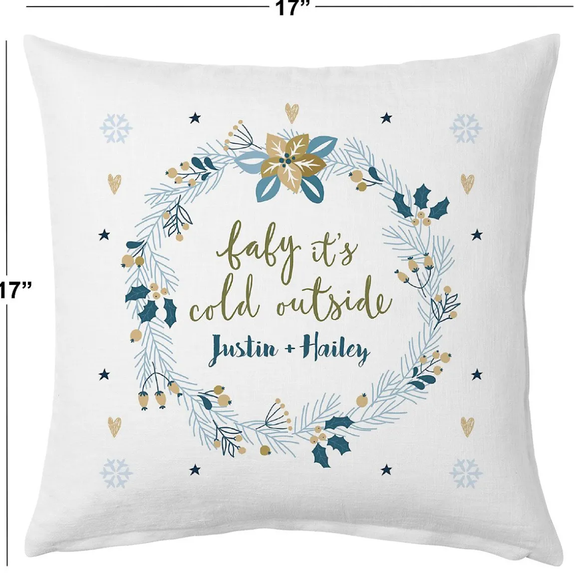 Baby It's Cold Personalized Pillow