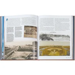 Ballparks Past and Present Personalized Tan Leather-bound Book