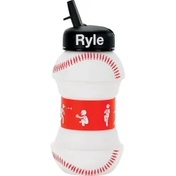 Baseball Collapsible Personalized Water Bottle