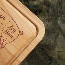 BBQ Cuts of Pork Personalized Wood Cutting Board