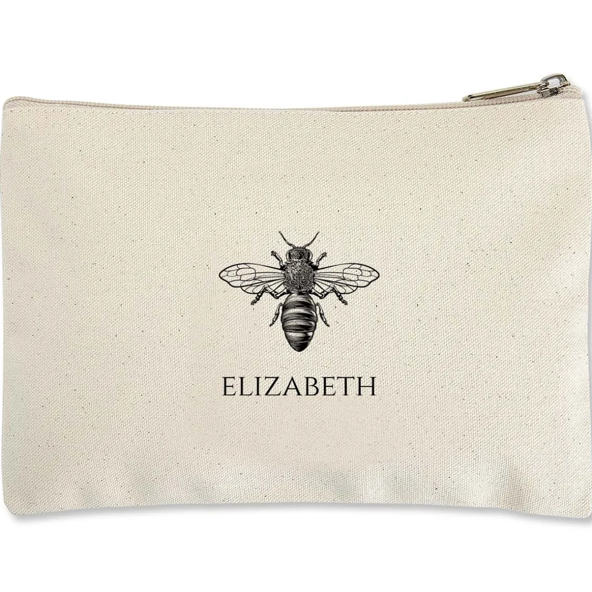 Bee Personalized Small Canvas Pouch