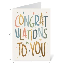 Big Congratulations Personalized Celebration Card