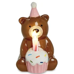 Birthday Bear Keepsake LED Candle
