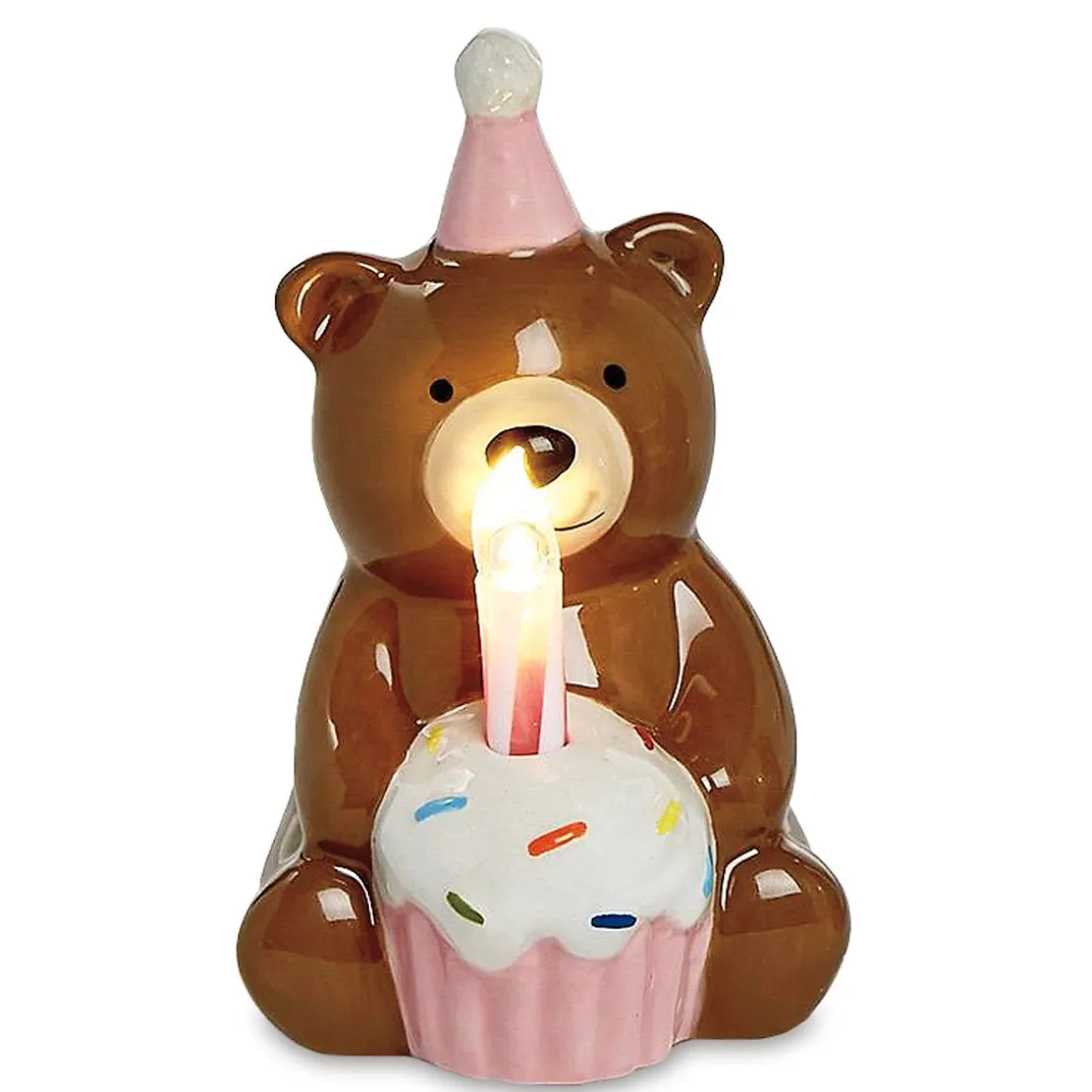 Birthday Bear Keepsake LED Candle