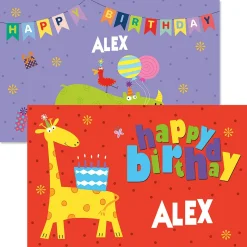 Birthday Buddies Personalized Kids' Placemat