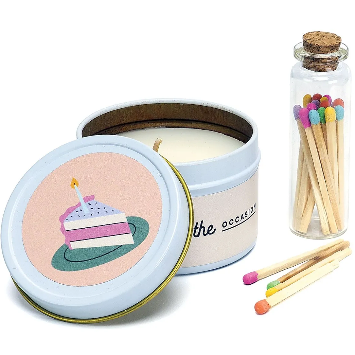 Birthday Cake Candle and Match Set
