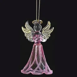 Birthstone Angel Glass Ornaments
