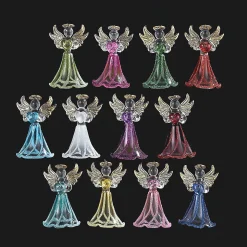 Birthstone Angel Glass Ornaments