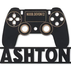 Black Gaming Controller Personalized Wood Plaque