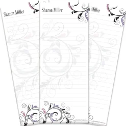 Black & Grey Fantasy Lined Shopping Pad