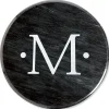 Black Marble Monogrammed Lazy Susan