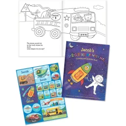 1-2-3 Blastoff Personalized Coloring Book & Sticker Set