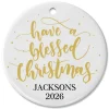 Blessed Christmas Personalized Ornament