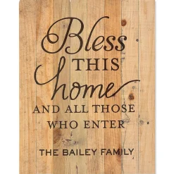 Bless This Home Personalized Pallet Plaque