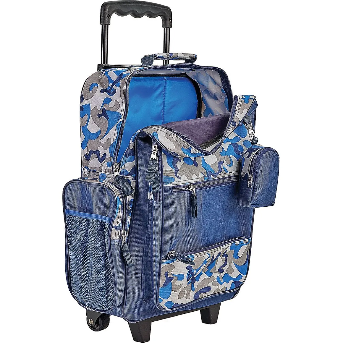Blue Camo Personalized Rolling Luggage