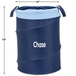 Blue Collapsible Personalized Laundry Tote