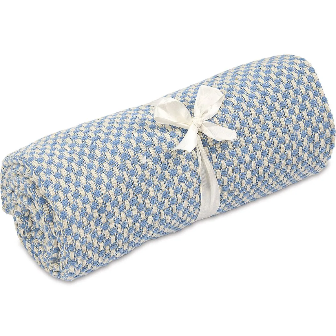 Blue & Ivory Throw Blanket