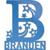 Blue Name & Initial Personalized Plaque