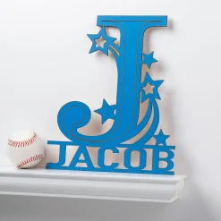 Blue Name & Initial Personalized Plaque