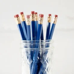 #2 Blue Personalized Hardwood Pencils