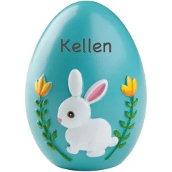 Blue Resin Personalized Easter Egg