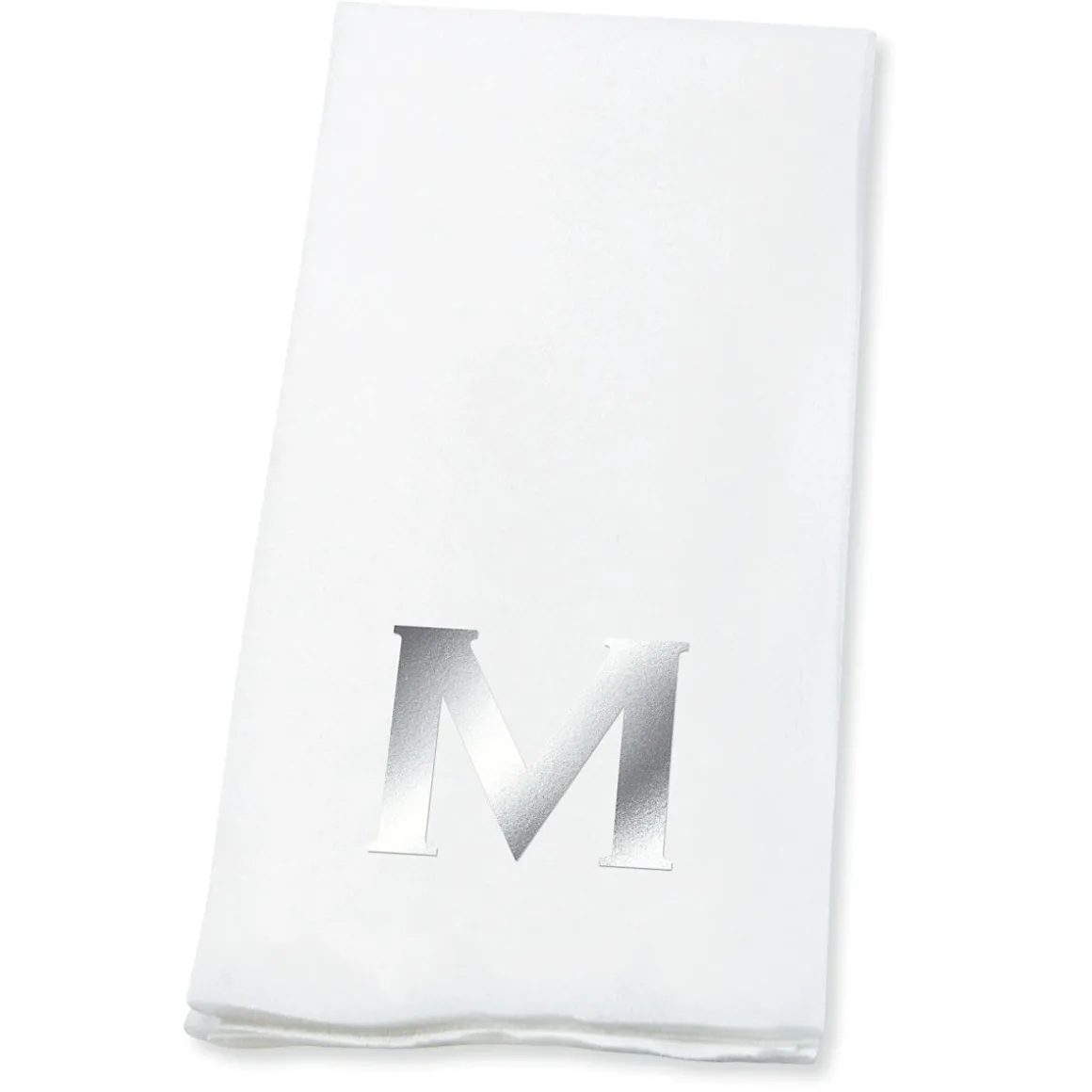 Bold Initial Foil Stamped Disposable Hand Towels