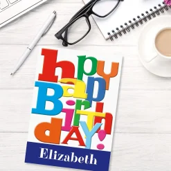 Bold Letters Birthday Personalized Card