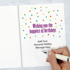 Bold Letters Birthday Personalized Card