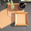 Bonded Leather Blue Pencil Cup