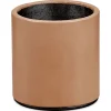 Bonded Leather Tan Pencil Cup