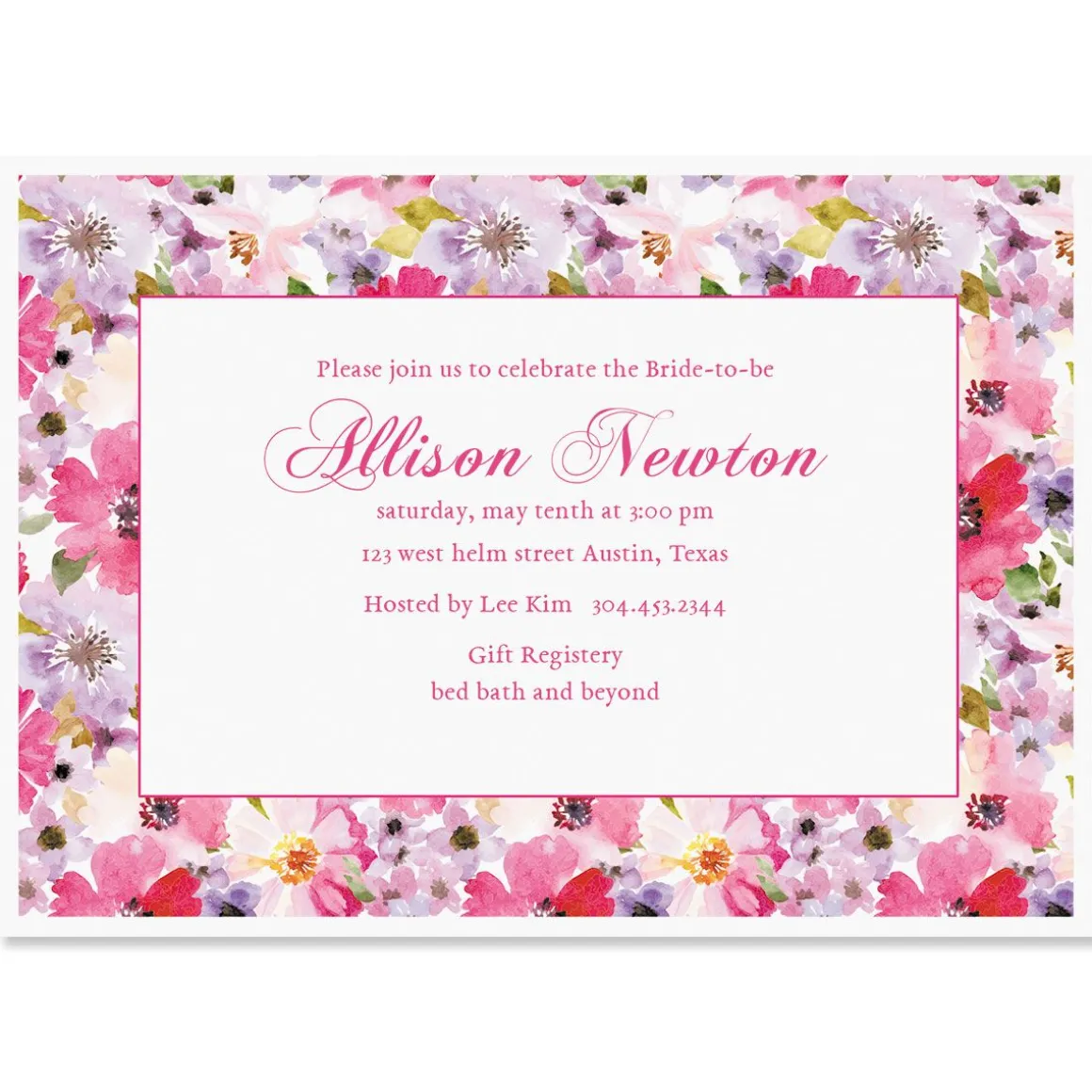 Bountiful Floral Personalized Invitations